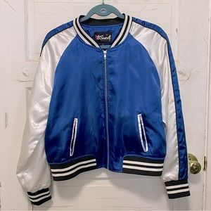 💙Y2K Blue Vintage Satin Bomber Jacket Women’s Large - BSWEET💙